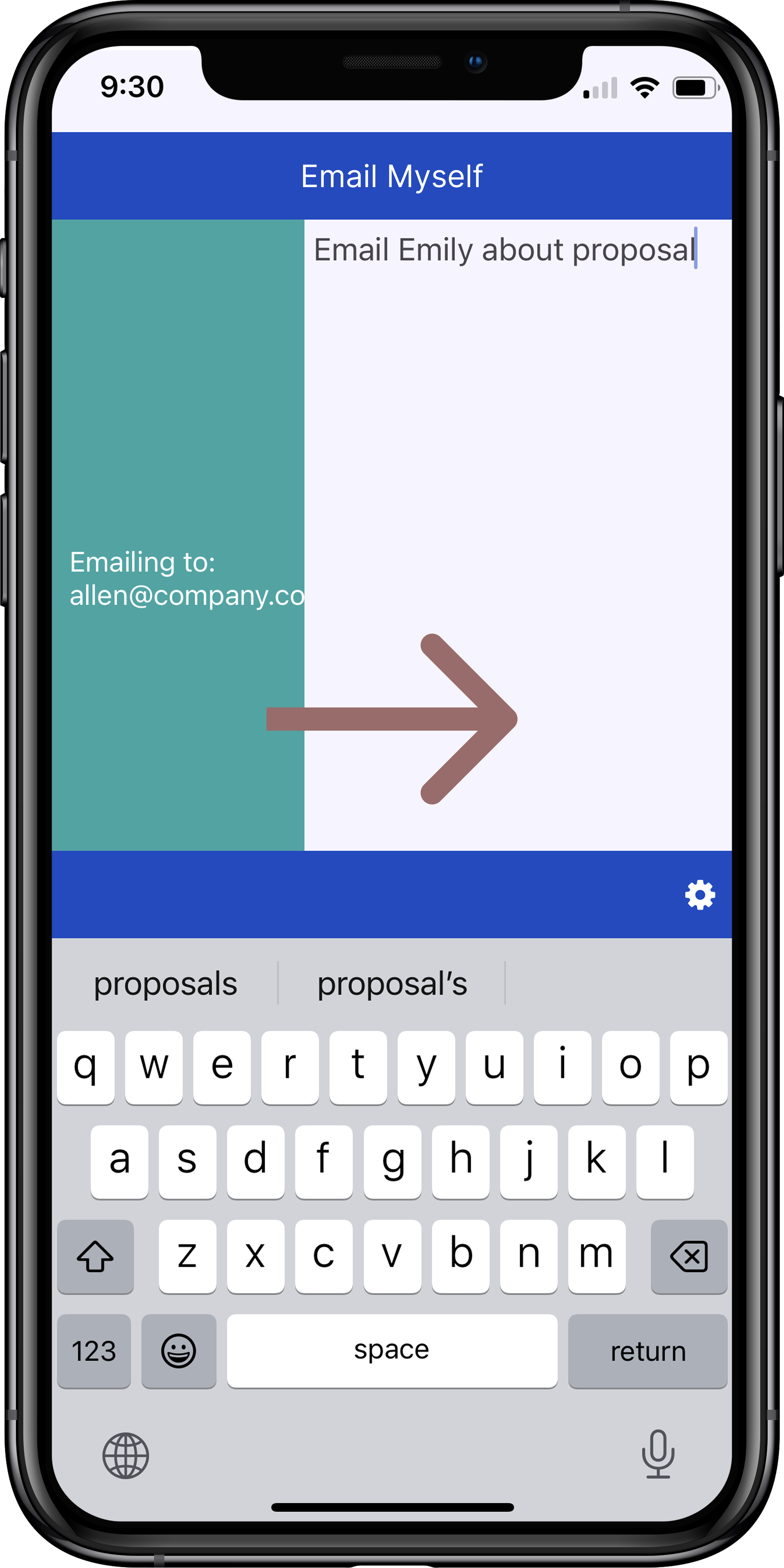 Email Myself App Screenshot 2
